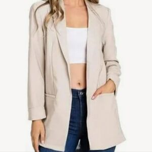 NWOT Tan Love Tree Blazer Size Large